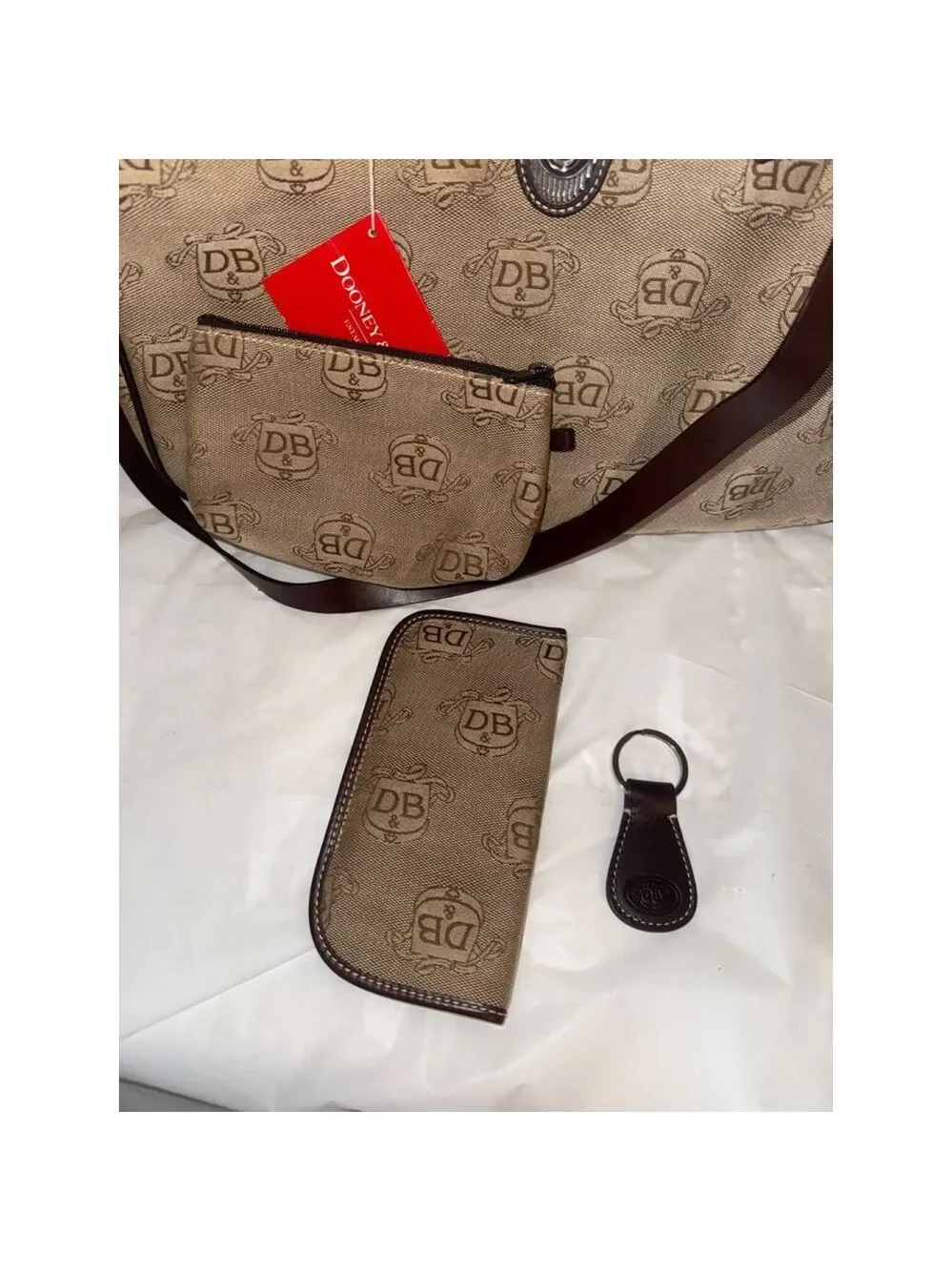 Dooney Bourke Double handle tote Limited Edition sunglasses pouch keychain